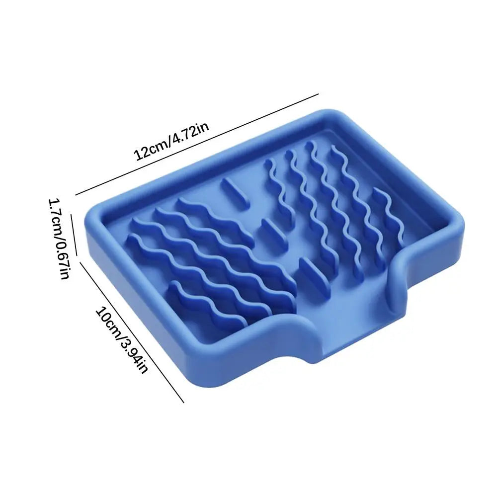 Sink Silicone Tray With drain Soap Sponge Storage Holder Countertop Sink Scrubber Brush Soap Storage Rack Kitchen Organizer