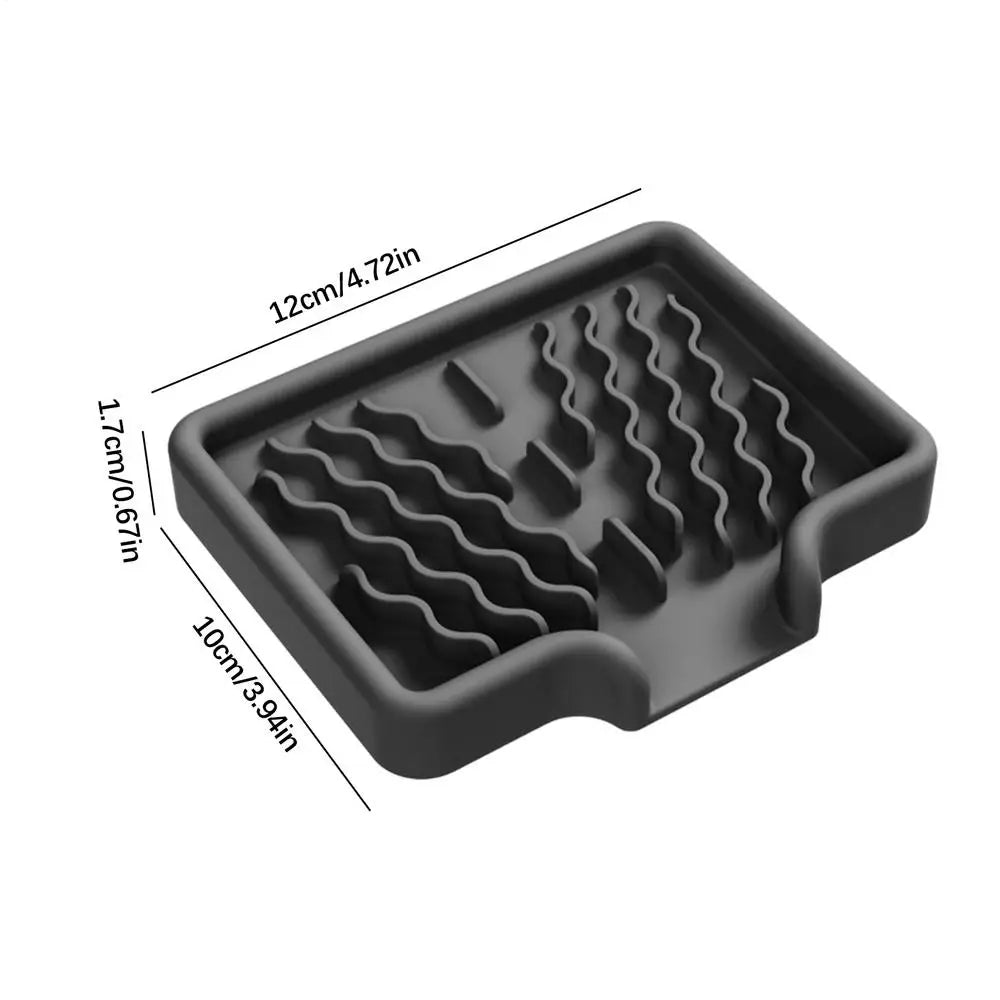 Sink Silicone Tray With drain Soap Sponge Storage Holder Countertop Sink Scrubber Brush Soap Storage Rack Kitchen Organizer