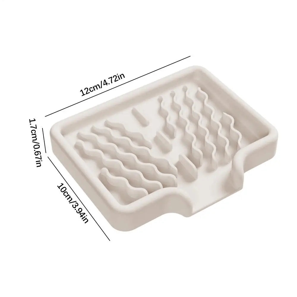 Sink Silicone Tray With drain Soap Sponge Storage Holder Countertop Sink Scrubber Brush Soap Storage Rack Kitchen Organizer