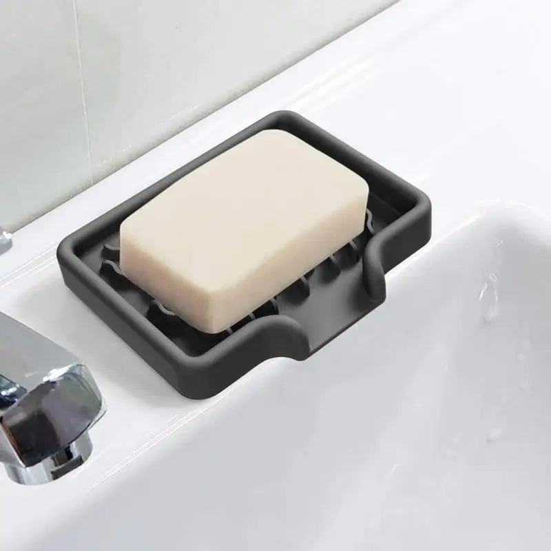 Sink Silicone Tray With drain Soap Sponge Storage Holder Countertop Sink Scrubber Brush Soap Storage Rack Kitchen Organizer